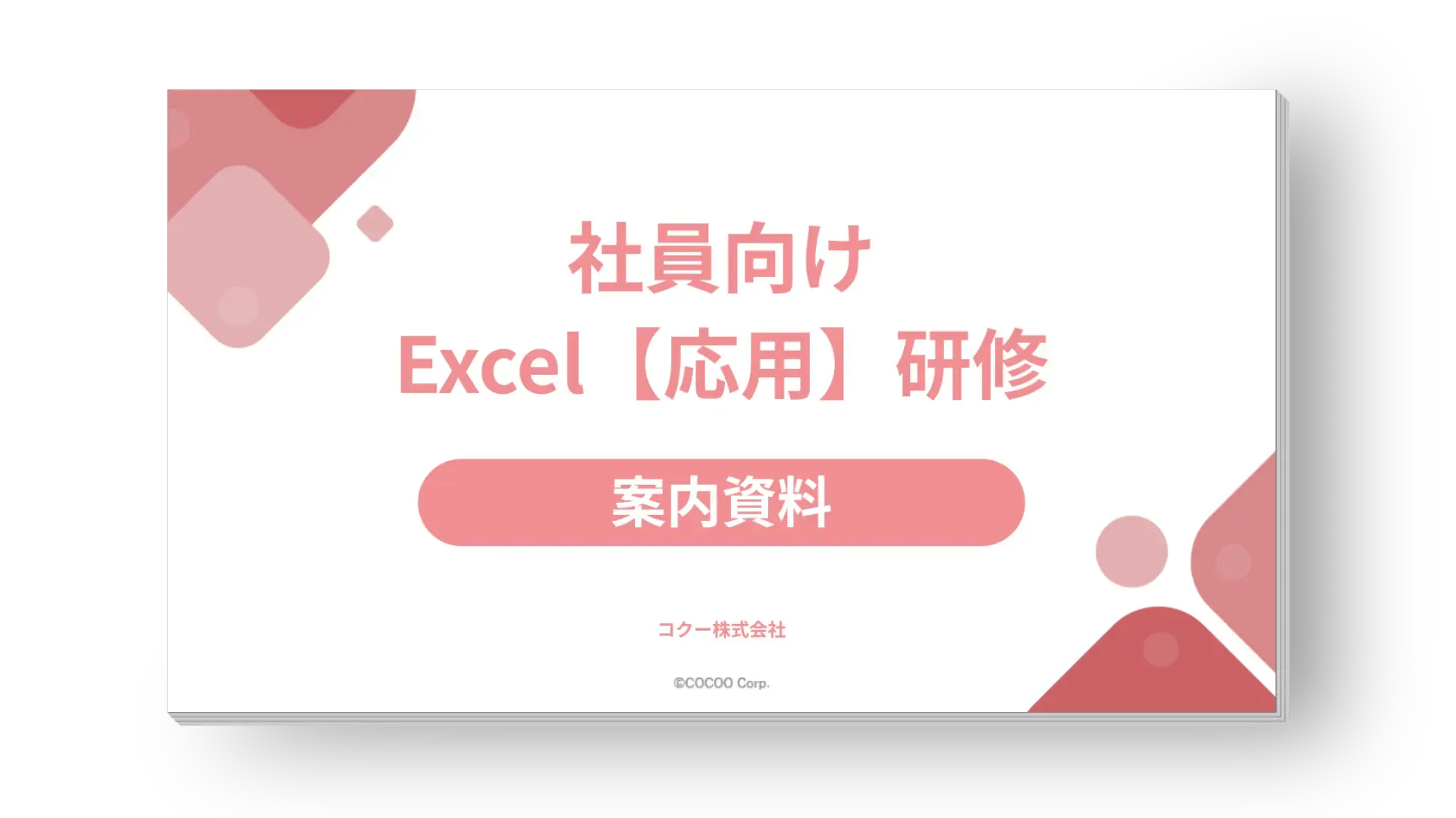 【案内資料】社員向けExcel［応用］研修サービス